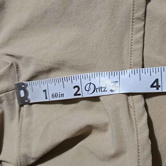 NWT Mono B Beige Casual Shorts Size 3X Elastic Waist Stretchy Split Hem - Picture 7 of 8